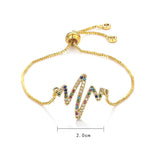 Cz Bracelet 18K Women Bangle Crystal Zircon Bracelet Copper Jewelry