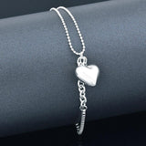 LEEEKR Punk Cross Round Heart Bracelets stainless steel silver jewelry