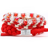 Boho Vintage Ethnic Women Crystal Bracelet Set Weave Leather Charm