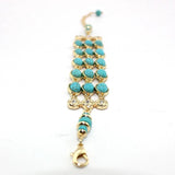 Marble Stone 3 Layers Chain Link Bracelet for Women