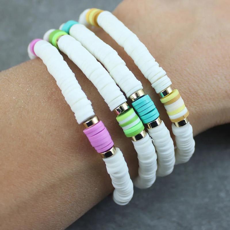 Heishi Disc Bracelets for Women Stacking Bracelet