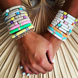 Heishi Disc Bracelets for Women Stacking Bracelet