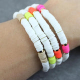Heishi Disc Bracelets for Women Stacking Bracelet