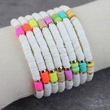 Heishi Disc Bracelets for Women Stacking Bracelet