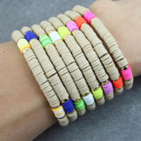 Heishi Disc Bracelets for Women Stacking Bracelet