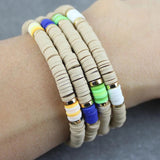 Heishi Disc Bracelets for Women Stacking Bracelet