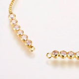 Brass Chain Bracelet Making Kit with CZ - DIY Craft Jewelry