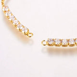 Brass Chain Bracelet Making Kit with CZ - DIY Craft Jewelry