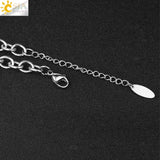 CSJA Stainless Steel Bracelet Coin Tag Round Jesus Charms Wrist Bracelets