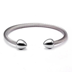 Vintage Stainless Steel Cone Chain Link Bracelet