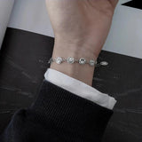 Vintage Smiling Faces Bracelet Silver Plated
