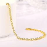 Classic Stainless Steel Sideways Link Chain Bracelet for Men and Women