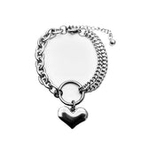Titanium Steel Bracelet Heart-shaped Stainless Steel Jewelry Bracelet