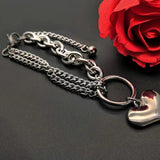 Titanium Steel Bracelet Heart-shaped Stainless Steel Jewelry Bracelet
