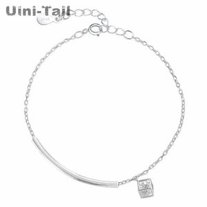 Uini-Tail 925 Tibetan Silver Tube Cube Bracelet