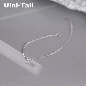 Uini-Tail 925 Tibetan Silver Tube Cube Bracelet