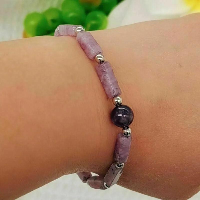 Crystal Amethyst Bangle Women Jewelry Gift