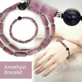 Crystal Amethyst Bangle Women Jewelry Gift