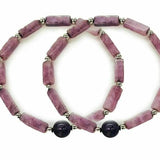 Crystal Amethyst Bangle Women Jewelry Gift