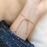 Adjustable Steel Pull-out Bracelet Snake Chain Bangle