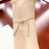 Adjustable Steel Pull-out Bracelet Snake Chain Bangle