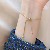 Adjustable Steel Pull-out Bracelet Snake Chain Bangle