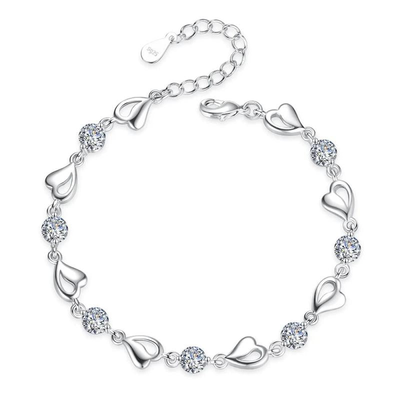 Heart Bracelet Silver Plated Friendship Bracelet