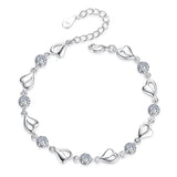 Heart Bracelet Silver Plated Friendship Bracelet