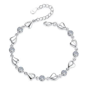 Heart Bracelet Silver Plated Friendship Bracelet