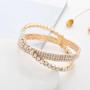 Sparkling Femme Bracelets Classic Cross Crystal Bracelet