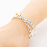 Sparkling Femme Bracelets Classic Cross Crystal Bracelet
