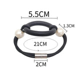 Rubber Charm Bracelet Boho Wristband Beaded Bangle Kpop Pearl Jewelry