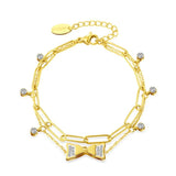 316L Stainless Steel Bow Multilayer Bracelet High Jewelry Accessories