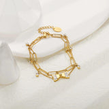 316L Stainless Steel Bow Multilayer Bracelet High Jewelry Accessories