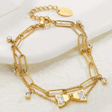 316L Stainless Steel Bow Multilayer Bracelet High Jewelry Accessories