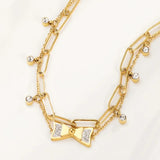 316L Stainless Steel Bow Multilayer Bracelet High Jewelry Accessories