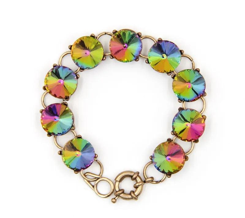 9 Dot Charm Bracelet Crystal Bangles for Women
