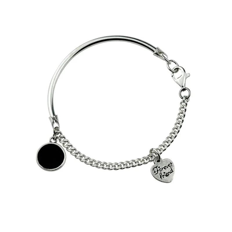 Enamel Round Shaped Bracelet Vintage Couple Jewelry