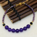 8mm Multicolor Jade Round Beads Bracelet Chalcedony Crystal Jewelry