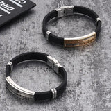 2PCS Titanium Steel Decorative Wrist Bracelet for Men