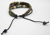 Multilayer Buckle Leather Charm Wrap Bracelet