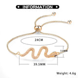 Golden Plated Snake Bracelet with Full Cz Bangle Jewelry
