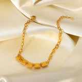 Stainless Steel Charm Bracelet 18k Plated Waterproof Jewelry