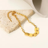 Stainless Steel Charm Bracelet 18k Plated Waterproof Jewelry