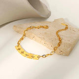 Stainless Steel Charm Bracelet 18k Plated Waterproof Jewelry