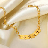 Stainless Steel Charm Bracelet 18k Plated Waterproof Jewelry