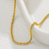 Aneebayh Sparkling Chains Bracelet Golden 14K Plated Stainless Steel Bangle