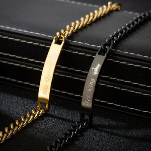Stainless Steel Matching Bracelets for Couples