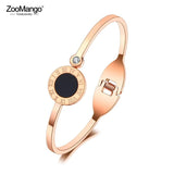 Roman Numerals Charm Cuff Bangle Rhinestone Wedding Bracelet ZB20187