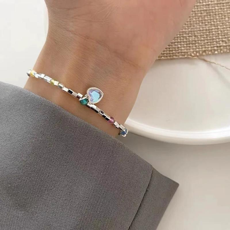 Heart Pendant Bracelet for Women, Party Jewelry Gift